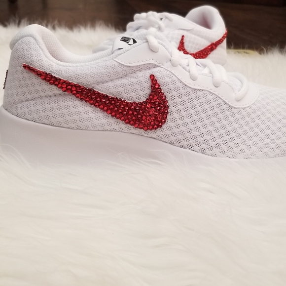 Custom bling Nike Tanjun Red - Picture 2 of 4